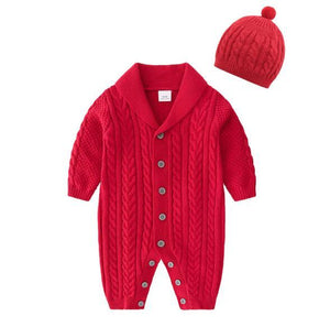 Baby Rompers Knitted Autumn Newborn Jumpsuits Embroidery Flowers Cartoon Girls Clothes Winter Toddler Sweater Children Overall
