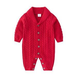 Baby Rompers Knitted Autumn Newborn Jumpsuits Embroidery Flowers Cartoon Girls Clothes Winter Toddler Sweater Children Overall