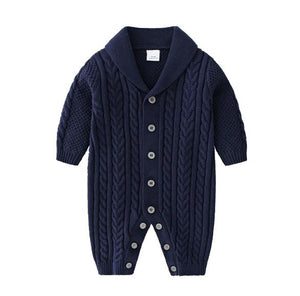 Baby Rompers Knitted Autumn Newborn Jumpsuits Embroidery Flowers Cartoon Girls Clothes Winter Toddler Sweater Children Overall