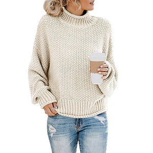 Turtleneck Women Sweater Jumpers Loose Autumn Long Sleeve Knitted Woman Pullovers Sweaters Casual 2020 Plus Size Winter Sweater