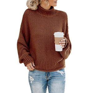 Turtleneck Women Sweater Jumpers Loose Autumn Long Sleeve Knitted Woman Pullovers Sweaters Casual 2020 Plus Size Winter Sweater