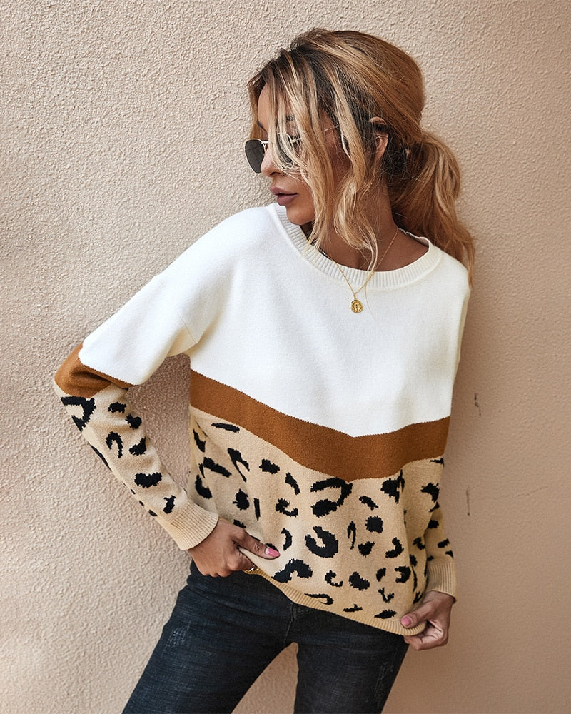 Fancy New Print Fall Autumn 2021 Winter Tops for Women Sweater