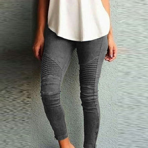 2021 Casual High Waist Solid Sports Trousers Women Draped Zipper Pencil Pants Elegant Push Up High Stretchy Pants Streetwear 5XL