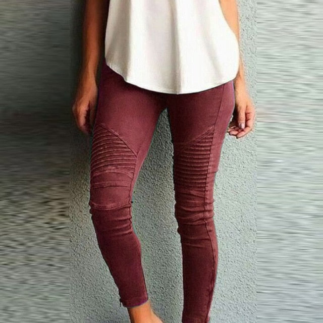 2021 Casual High Waist Solid Sports Trousers Women Draped Zipper Pencil Pants Elegant Push Up High Stretchy Pants Streetwear 5XL