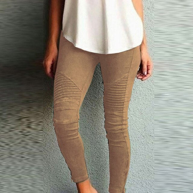 2021 Casual High Waist Solid Sports Trousers Women Draped Zipper Pencil Pants Elegant Push Up High Stretchy Pants Streetwear 5XL