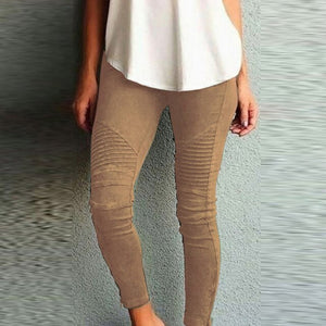 2021 Casual High Waist Solid Sports Trousers Women Draped Zipper Pencil Pants Elegant Push Up High Stretchy Pants Streetwear 5XL