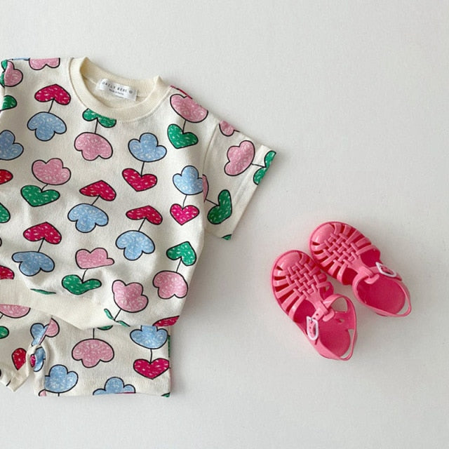 2pcs Set T-Shirt & Shorts