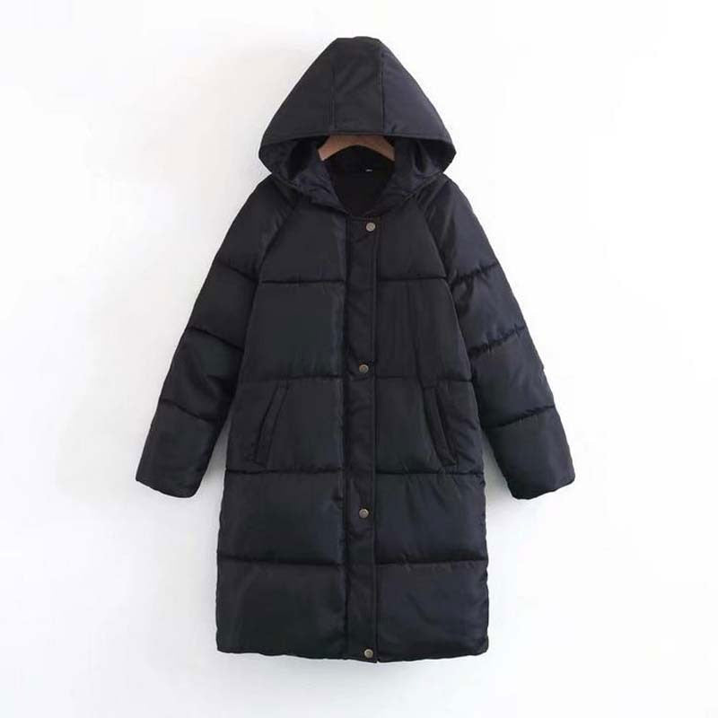 2021 Autumn Winter Coat Women Warm Long Down Jackets Women Long sleeve Hooded Thick Down Parka Women