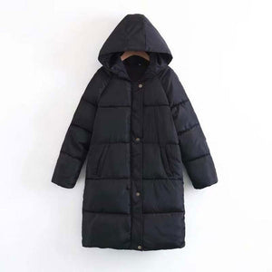 2021 Autumn Winter Coat Women Warm Long Down Jackets Women Long sleeve Hooded Thick Down Parka Women