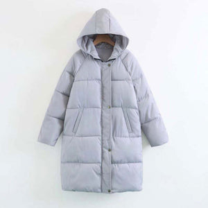 2021 Autumn Winter Coat Women Warm Long Down Jackets Women Long sleeve Hooded Thick Down Parka Women
